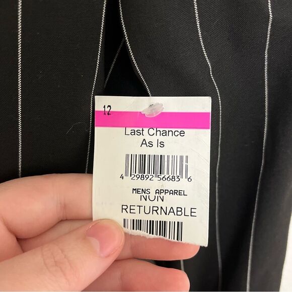 ASOS Design NWT Black Striped Two Button Single Breasted Blazer - Picture 2 of 5